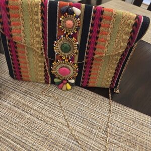 Colorful Beaded STEVE MADDEN Clutch
